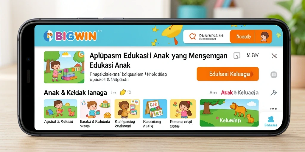Antarmuka menawan dari aplikasi Edukasi Anak BIGWIN.
