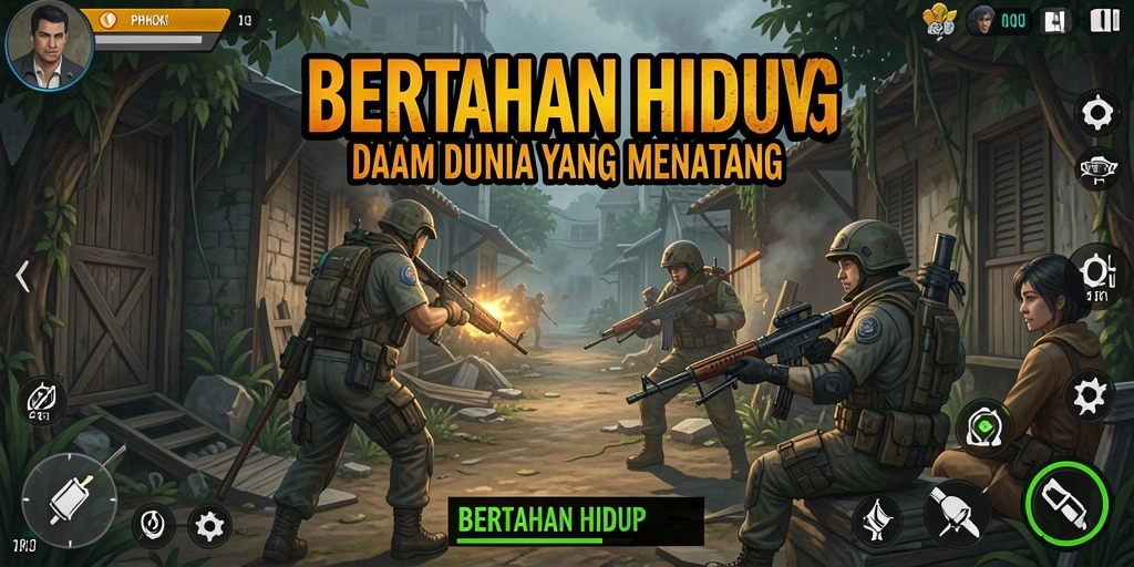 Tampilan antarmuka permainan PPHOKI yang menegangkan dan imersif.